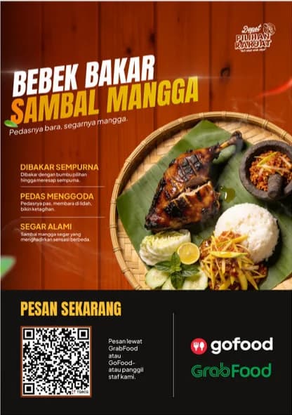 Bebek Bakar Sambal Mangga, pesan sekarang