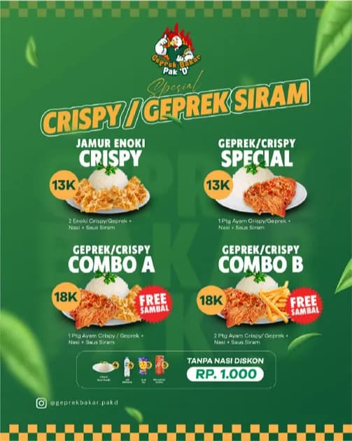 Spesial Crispy / Geprek Siram