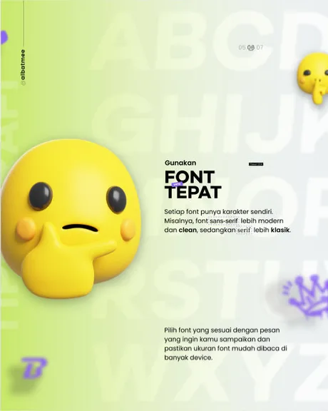 Gunakan font yang tepat