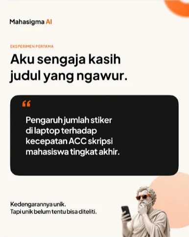 Aku sengaja kasih judul yang ngawur.