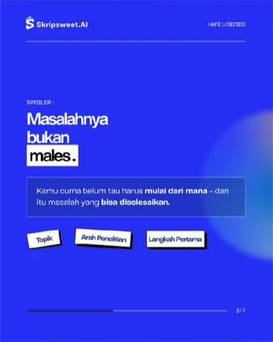 Masalahnya bukan males.