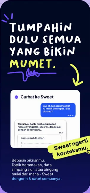 Tumpahin dulu semua yang bikin mumet.