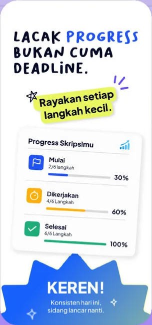 Lacak progress, bukan cuma deadline.