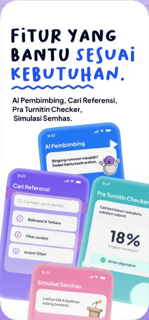 Fitur yang bantu sesuai kebutuhan.