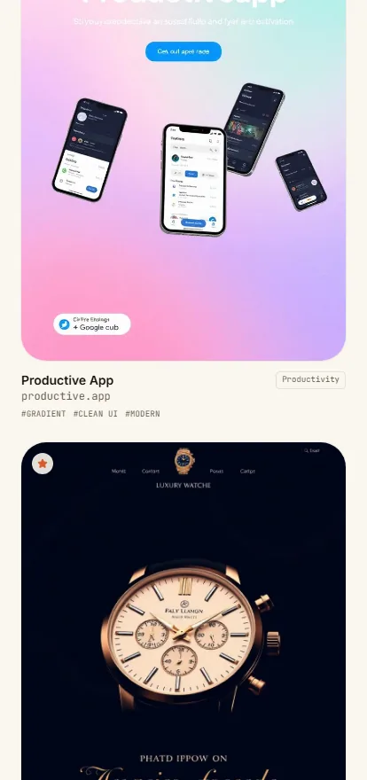 A phone-width view of saved app and product references, the thumbnail still doing the work of the label.